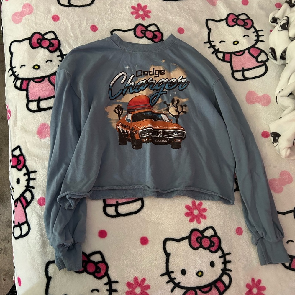Blue Dodge Charger Graphic Sweatshirt
